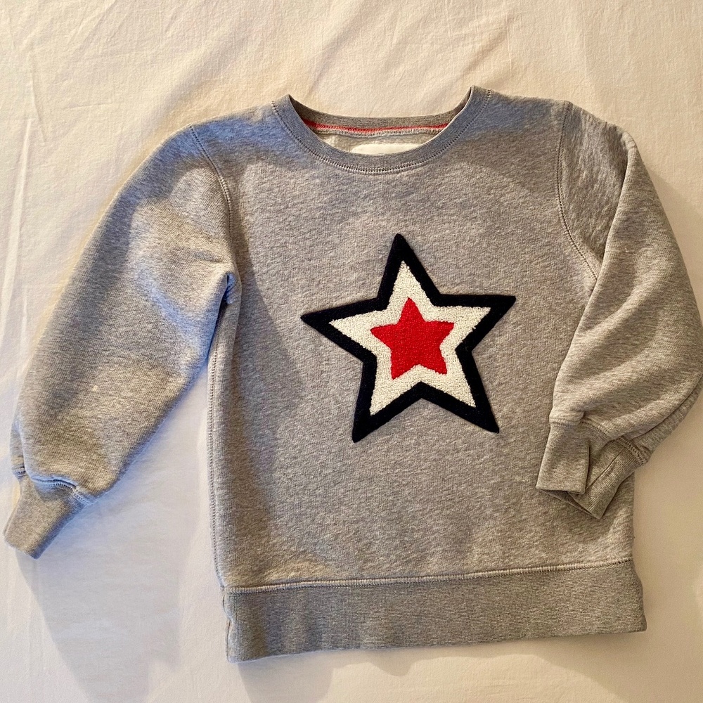 Boys Mini Boden Star Sweatshirt Sz. 5-6Y